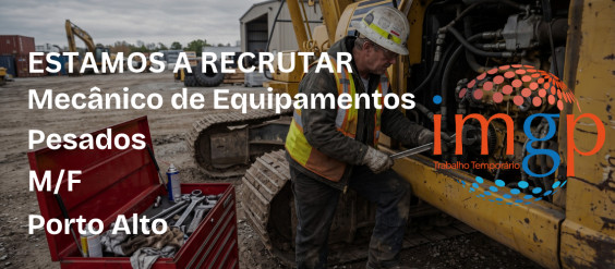 Mec&acirc;nico de Equipamentos Pesados (M/F) &mdash; Porto Alto